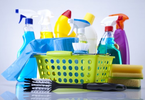 Professional cleaners working in a Sutton family home lounge