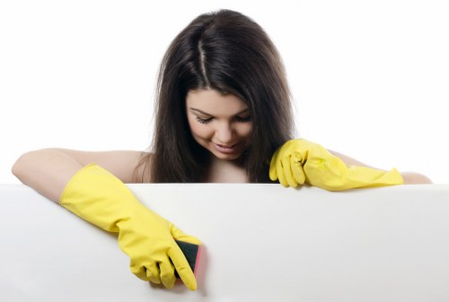 Oven cleaning process in a Sutton kitchen setting